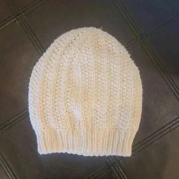 Peek Women's Cream Cotton Knit Slouchy Beanie - Picture 4 of 5
